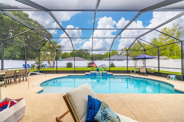 20 Long Pl, Palm Coast, FL 32137 - view of pool featuring a patio, a fenced backyard, and outdoor dining area