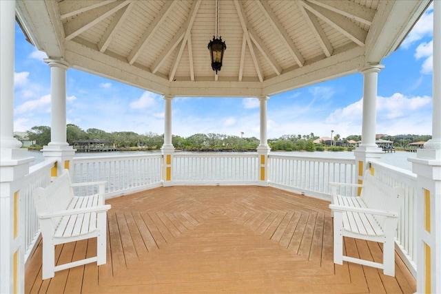 143 W Waterside Pkwy, Palm Coast, FL 32137 - deck featuring a gazebo and a water view