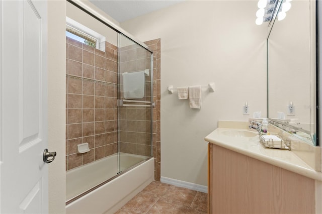 143 W Waterside Pkwy, Palm Coast, FL 32137 - full bath featuring vanity, shower / bath combination with glass door, and tile patterned flooring