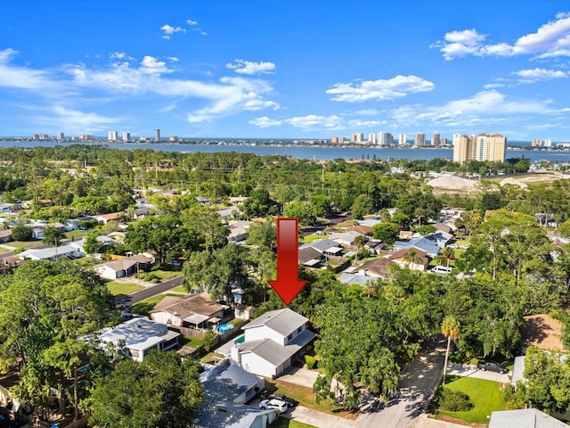 506 Dorset Cir S, Daytona, FL 32119 - aerial view of residential area featuring city skyline