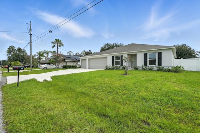 17 Roxbury Ln, Palm Coast, FL 32164 - ranch-style house with concrete driveway, stucco siding, and a garage
