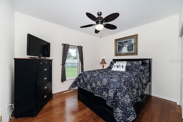43 White Dove Ln, Palm Coast, FL 32164 - bedroom with hardwood / wood-style floors and a ceiling fan