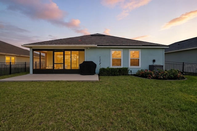 47 Lumberjack Trl, Palm Coast, FL 32137 - back of property with a patio and stucco siding