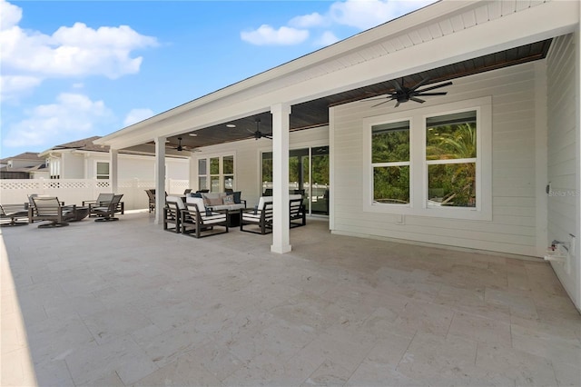 233 Yorkshire Dr, Saint Augustine, FL 32092 - view of patio featuring ceiling fan and an outdoor hangout area