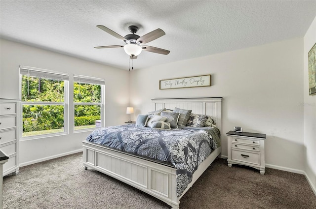 7 Grand Par Ct, Bunnell, FL 32110 - carpeted bedroom with a textured ceiling and a ceiling fan