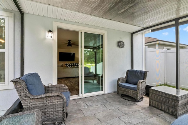 7 Grand Par Ct, Bunnell, FL 32110 - sunroom featuring healthy amount of natural light and a ceiling fan