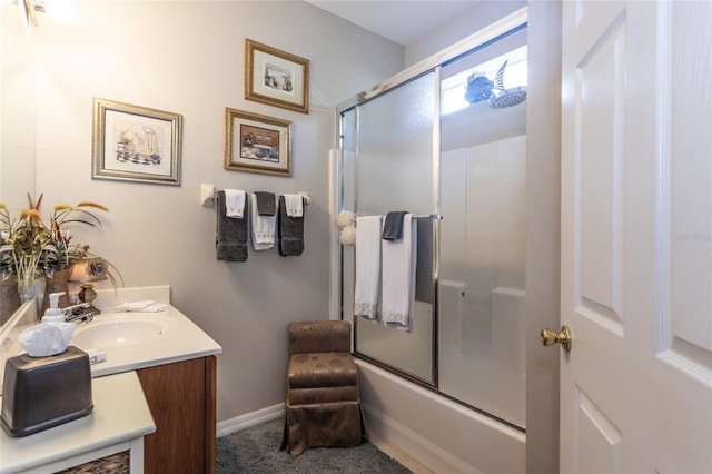 25 Raintree Cir, Palm Coast, FL 32164 - full bathroom with vanity and combined bath / shower with glass door
