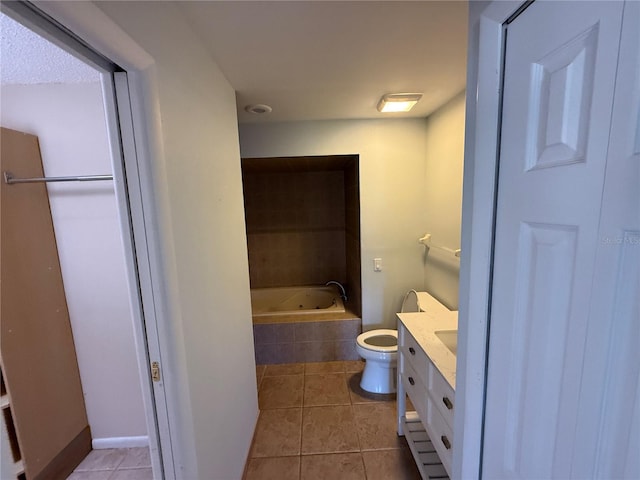 59 Rivers Edge Ln Unit 59, Palm Coast, FL 32137 - full bathroom featuring a garden tub, tile patterned flooring, and vanity