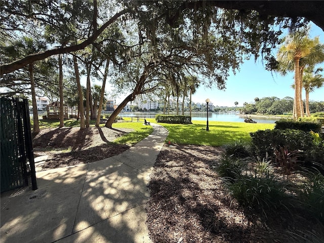 59 Rivers Edge Ln Unit 59, Palm Coast, FL 32137 - view of property's community featuring a lawn and a water view