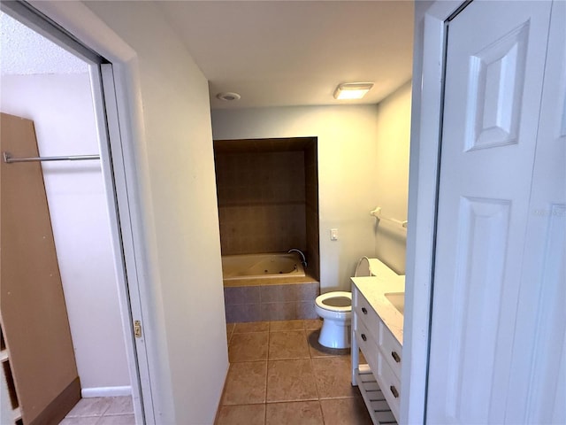 59 Rivers Edge Ln Unit 59, Palm Coast, FL 32137 - full bathroom with a garden tub, tile patterned floors, and vanity