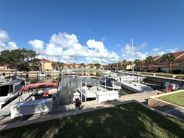 59 Rivers Edge Ln Unit 59, Palm Coast, FL 32137 - dock area featuring a water view and a yard