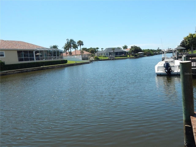 7 College Ct, Palm Coast, FL 32137 - water view featuring a boat dock