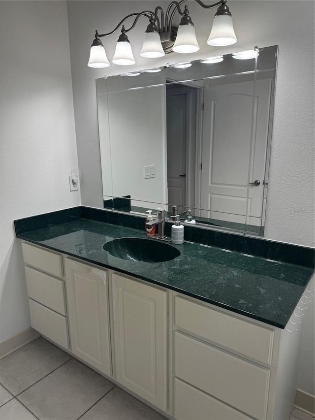 7 College Ct, Palm Coast, FL 32137 - bathroom with vanity and tile patterned flooring