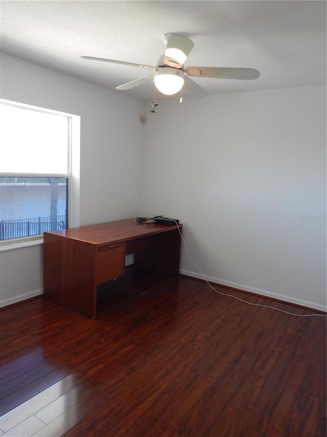 7 College Ct, Palm Coast, FL 32137 - unfurnished office featuring wood finished floors and a ceiling fan