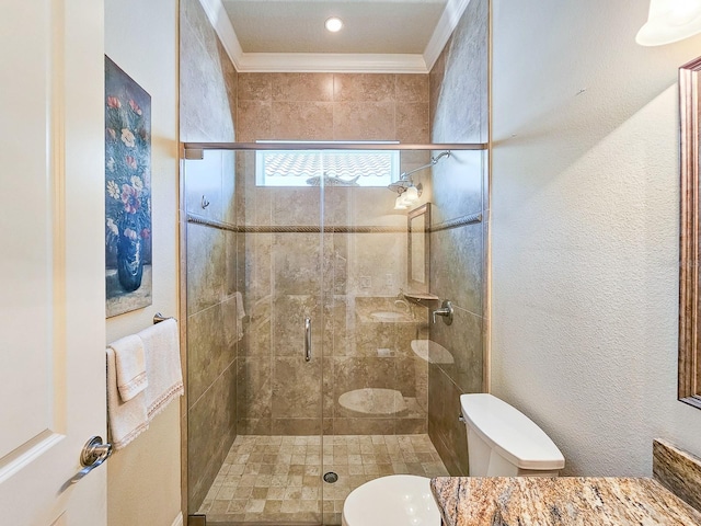 145 Heron Dr, Palm Coast, FL 32137 - full bath featuring ornamental molding and a stall shower