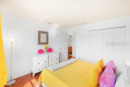 7 Flint Pl, Palm Coast, FL 32137 - bedroom with wood finished floors and a closet