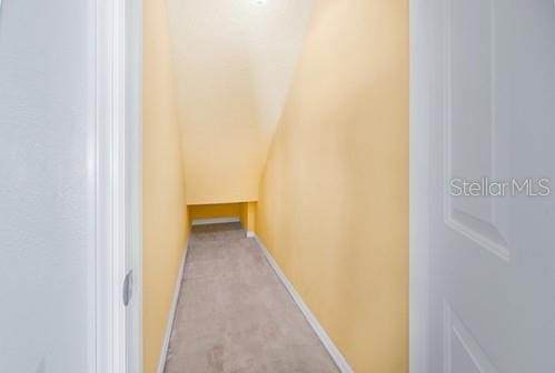 7 Flint Pl, Palm Coast, FL 32137 - hall featuring light carpet and baseboards