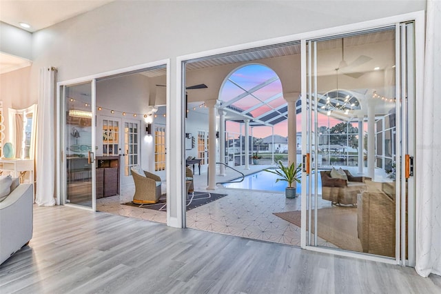 33 Crystal Bay Ct, Palm Coast, FL 32137 - entryway with french doors and wood finished floors