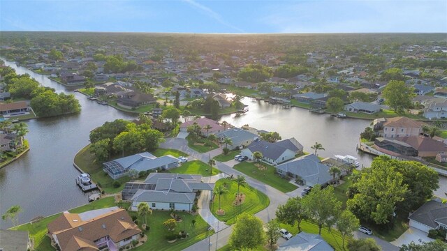 33 Crystal Bay Ct, Palm Coast, FL 32137 - aerial view of residential area with a nearby body of water