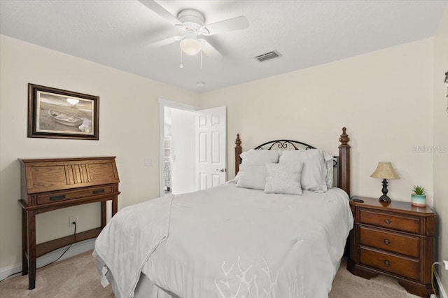 1904 Rouzbeh Ct, Port Orange, FL 32128 - bedroom with light colored carpet and a ceiling fan