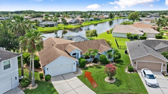 1904 Rouzbeh Ct, Port Orange, FL 32128 - aerial view of residential area with a large body of water