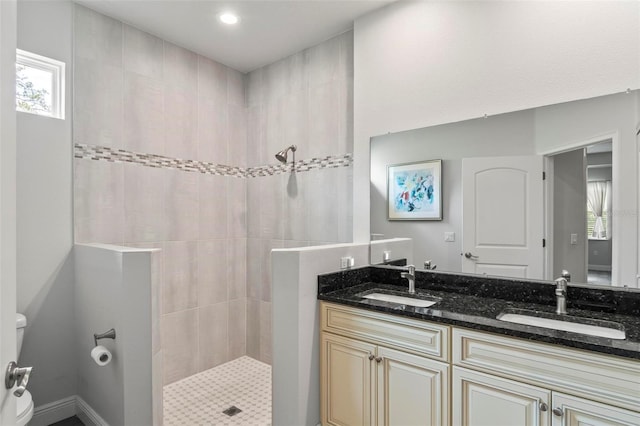 9 Elder Pl, Palm Coast, FL 32164 - full bath featuring a walk in shower, double vanity, and plenty of natural light