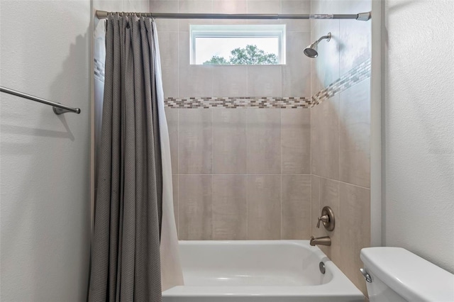 9 Elder Pl, Palm Coast, FL 32164 - bathroom with shower / bath combination with curtain and a textured wall