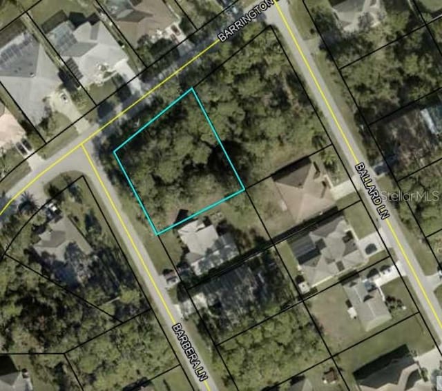 1 Barbera Ln, Palm Coast, FL 32137 - map / location featuring property parcel outlined
