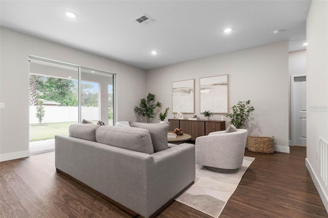 1 Barbera Ln, Palm Coast, FL 32137 - living area featuring dark wood-type flooring and recessed lighting