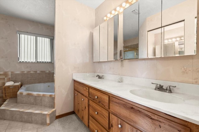 2940 Sunset Dr, New Smyrna Beach, FL 32168 - full bath with a bath and double vanity