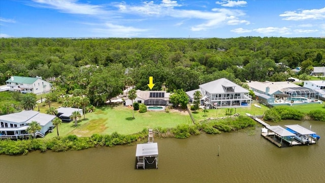 2940 Sunset Dr, New Smyrna Beach, FL 32168 - aerial view of a forest and a nearby body of water