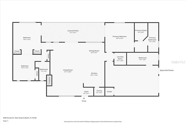 2940 Sunset Dr, New Smyrna Beach, FL 32168 - view of home floor plan