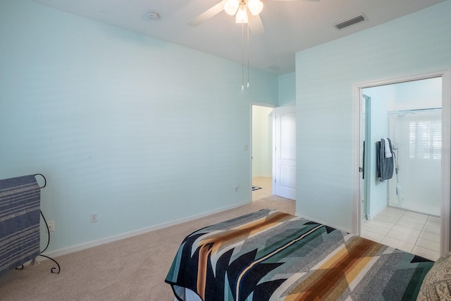 47 Summerwind Cir, Palm Coast, FL 32137 - bedroom featuring ceiling fan and light carpet