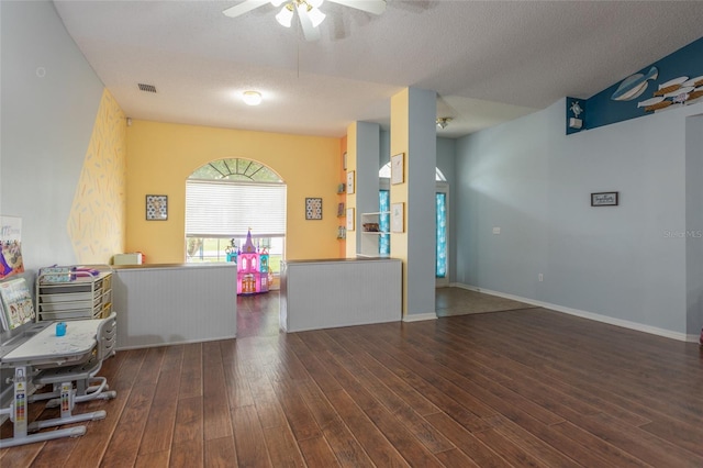 32 Karas Trl, Palm Coast, FL 32164 - living room with a ceiling fan and wood finished floors