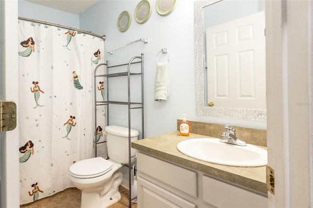 32 Karas Trl, Palm Coast, FL 32164 - bathroom featuring vanity, tile patterned flooring, and a shower with curtain