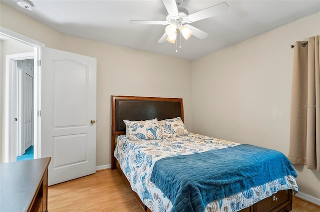 5 Wilksboro Pl, Palm Coast, FL 32164 - bedroom featuring light wood-style flooring and ceiling fan
