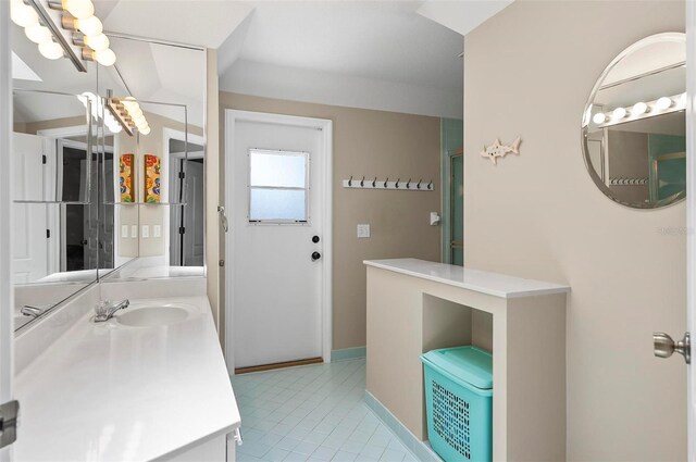 5 Wilksboro Pl, Palm Coast, FL 32164 - bathroom with vanity and tile patterned flooring