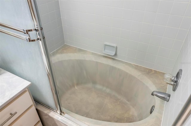 5 Wilksboro Pl, Palm Coast, FL 32164 - full bath with vanity and shower / bath combination with glass door