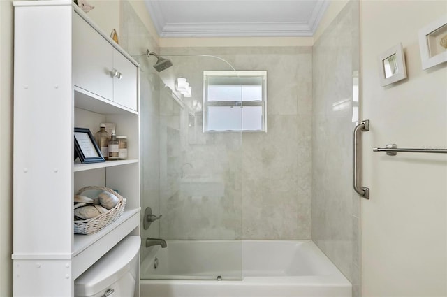 12 Comet Ct, Palm Coast, FL 32137 - bathroom with ornamental molding and shower / bath combination