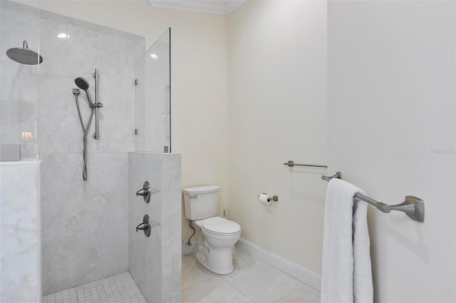 12 Comet Ct, Palm Coast, FL 32137 - full bathroom featuring a walk in shower, crown molding, and tile patterned floors