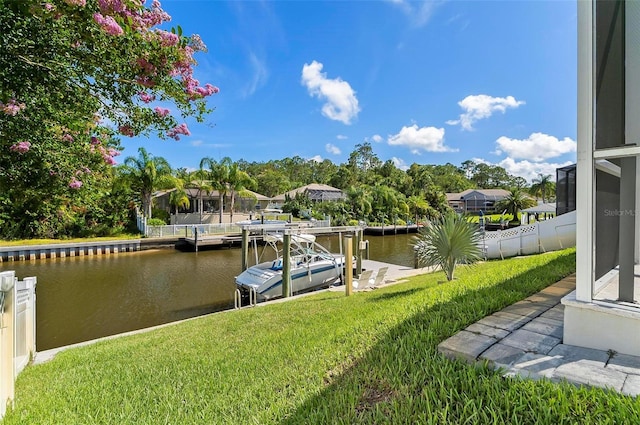 12 Comet Ct, Palm Coast, FL 32137 - dock area with a water view