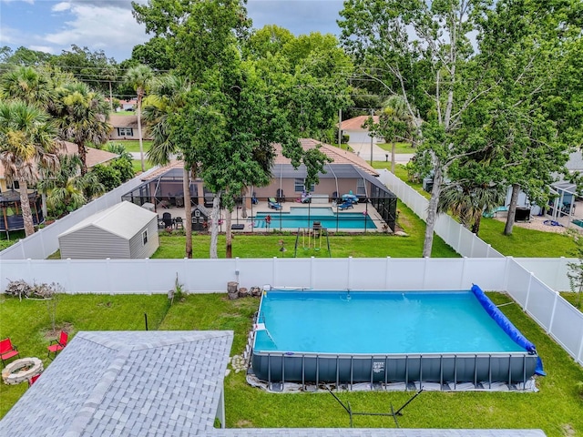 7 Pine Bush Ln, Palm Coast, FL 32164 - view of pool with a fenced backyard