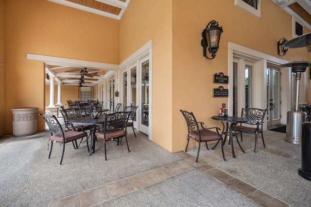 67 Lagare St, Palm Coast, FL 32137 - view of patio with outdoor dining area and french doors