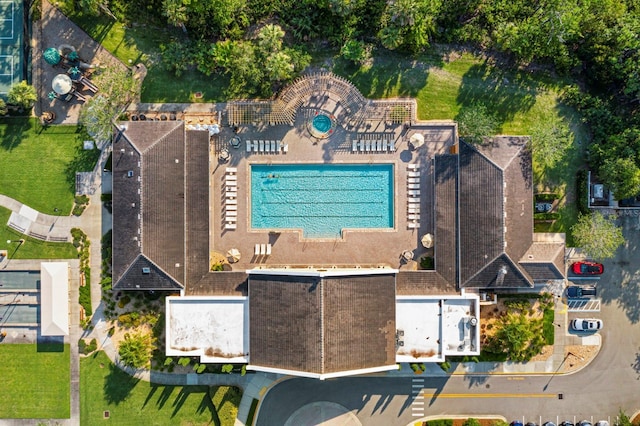 67 Lagare St, Palm Coast, FL 32137 - drone / aerial view of a pool