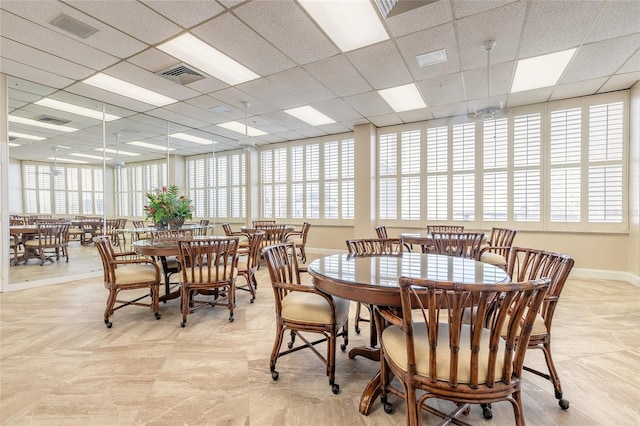 3047 S Atlantic Ave Unit 706, Daytona Beach, FL 32118 - dining room with a paneled ceiling