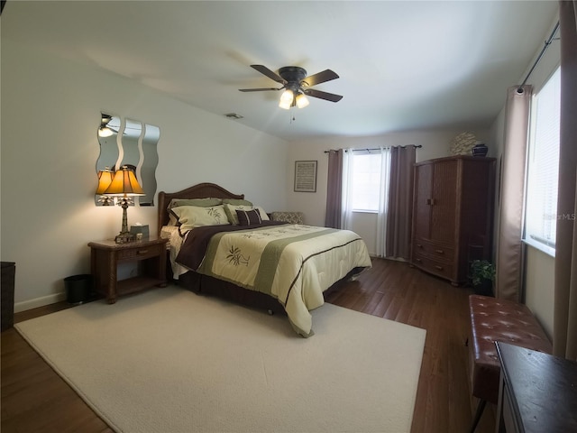 9 Collins Ln, Palm Coast, FL 32137 - bedroom with wood finished floors and ceiling fan