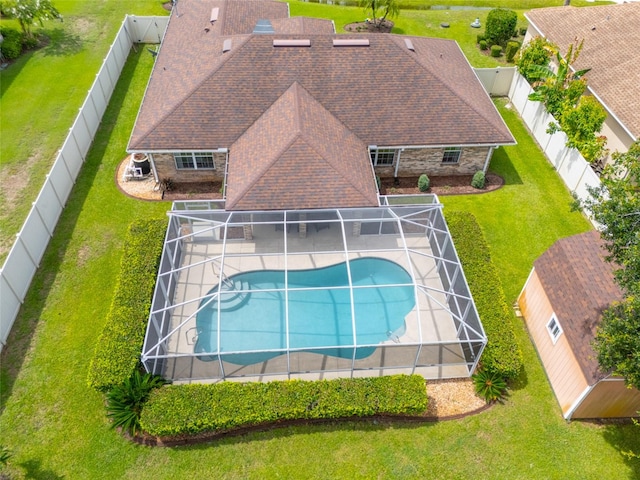 4 Essington Ln, Palm Coast, FL 32164 - view from above of property featuring a pool area