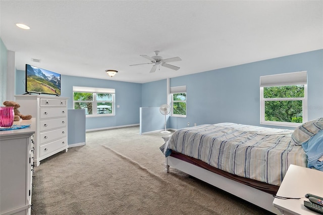 101 N 22nd St, Flagler Beach, FL 32136 - bedroom featuring carpet flooring and ceiling fan