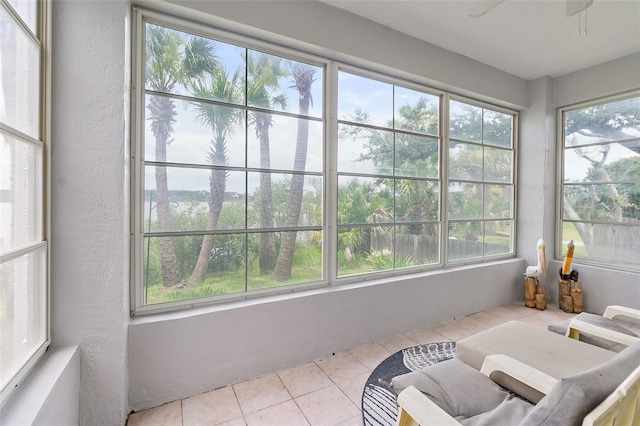 101 N 22nd St, Flagler Beach, FL 32136 - sunroom with tile patterned flooring and a textured wall