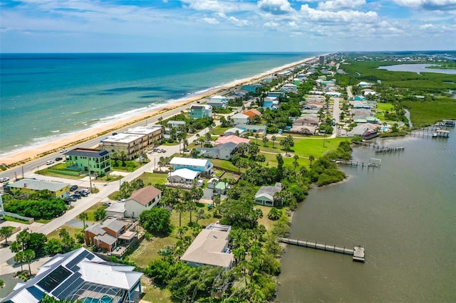 101 N 22nd St, Flagler Beach, FL 32136 - drone / aerial view of waterfront with a beach